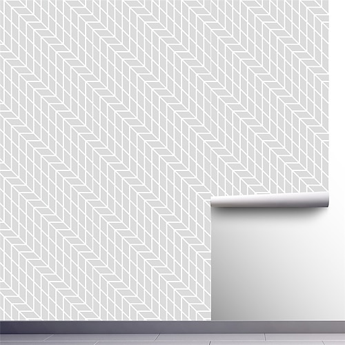 

Geometric Home Decoration Wall Covering, PVC / Vinyl Material Self adhesive Wallpaper, Room Wallcovering