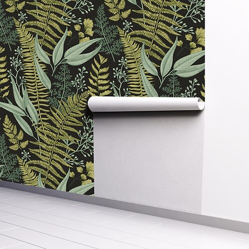 

Plants Home Decoration Comtemporary Vintage Wall Covering, PVC / Vinyl Material Self adhesive Wallpaper, Room Wallcovering
