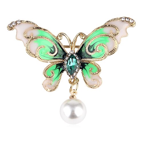 

Women's Brooches Classic Butterfly Stylish Brooch Jewelry Green Blue LED Red For Gift Daily