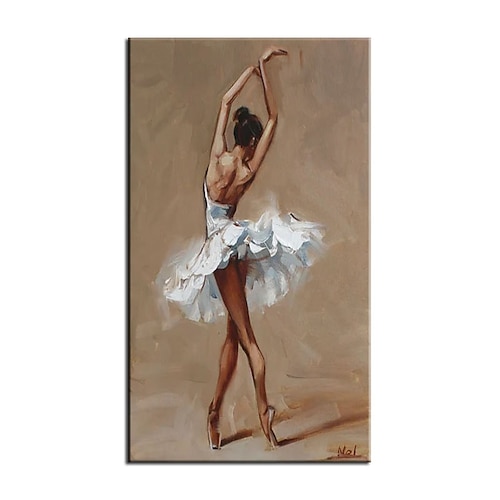 

Oil Painting Handmade Hand Painted Wall Art Retro Character Ballet Dancer Abstract Home Decoration Decor Stretched Frame Ready to Hang