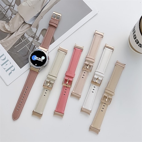 

1 pcs Smart Watch Band for Samsung Galaxy Gear S2 Classic Watch 42mm Watch 3 41mm Watch Active 2 40mm Watch Active 2 44mm Genuine Leather Smartwatch Strap Leather Loop Replacement Wristband