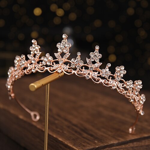 

Crown Tiaras Headbands Headpiece Rhinestone Alloy Wedding Party / Evening Retro With Crystal / Rhinestone Headpiece Headwear