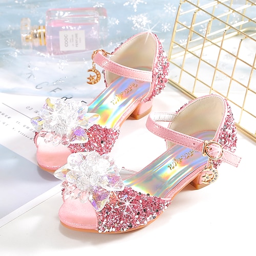 

Girls' Heels Sandals Flower Girl Shoes Princess Shoes School Shoes Rubber PU Waterproof Breathability Non-slipping Princess Shoes Big Kids(7years ) Little Kids(4-7ys) Daily Walking Shoes Buckle