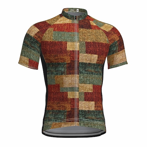 

21Grams Men's Cycling Jersey Short Sleeve Bike Top with 3 Rear Pockets Mountain Bike MTB Road Bike Cycling Breathable Quick Dry Moisture Wicking Reflective Strips Red Polyester Spandex Sports