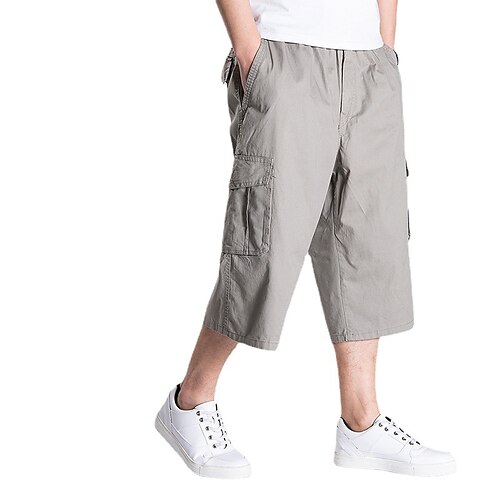 

Men's Cargo Shorts Hiking Shorts Summer Outdoor Loose Breathable Quick Dry Lightweight Multi Pockets Capri Pants 2023 black 2023 Khaki XL XXL 3XL 4XL 5XL