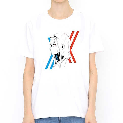 

Inspired by Darling in the Franxx Zero Two 02 T-shirt Cartoon Manga Anime Harajuku Graphic Kawaii T-shirt For Men's Women's Unisex Adults' Hot Stamping 100% Polyester