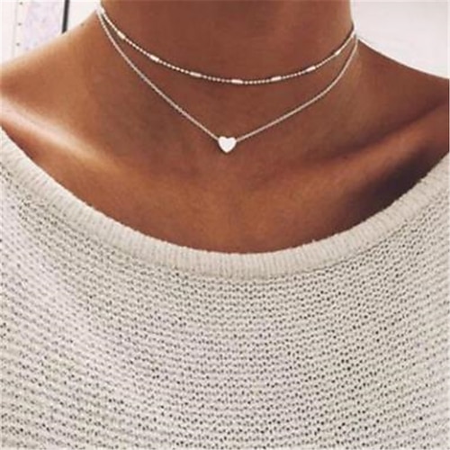 

Women's necklace Chic & Modern Fashion Street / Multilayer Layered Heart Choker Necklaces/ Dailywear / Spring / Summer / Fall / Winter