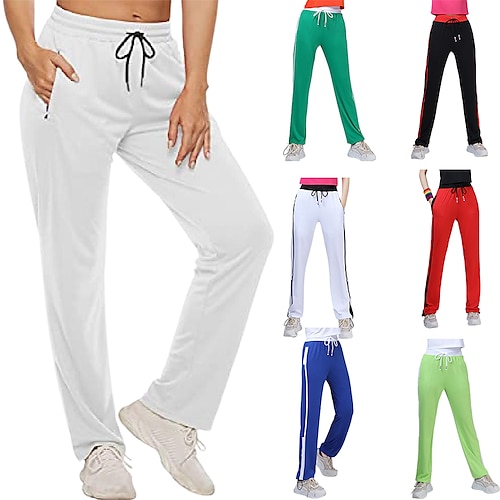 

Athletic Pants for Women Jogger Pants with Pockets Quick Dry Pants Lightweight Running Pants Workout Pants for Women Sweatpants White