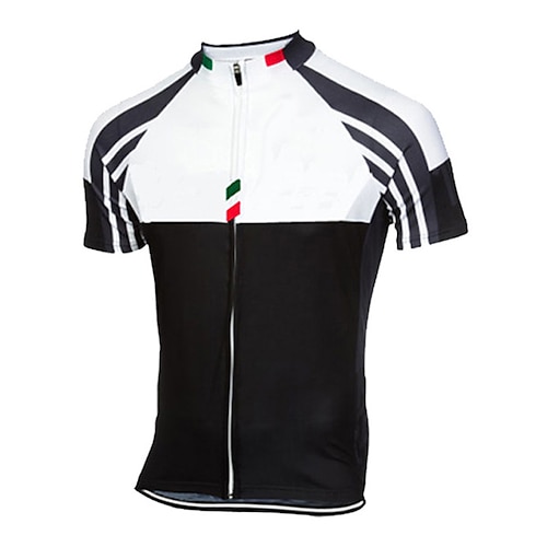 

21Grams Men's Cycling Jersey Short Sleeve Bike Top with 3 Rear Pockets Mountain Bike MTB Road Bike Cycling Breathable Quick Dry Moisture Wicking Reflective Strips Black Green Red Color Block