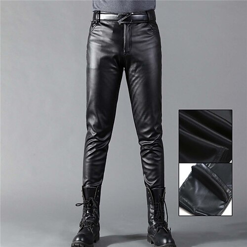 

Homme Pantalon fuselé Collants Pantalon Poche Couleur unie Respirable Poids Léger Casual du quotidien Polyuréthane Mode Vêtement de rue 1 2 Micro-élastique