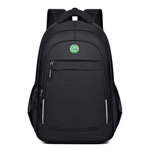 

Men's Functional Backpack Oxford Cloth Solid Color Large Capacity Zipper Traveling Office & Career Green Blue Black Red