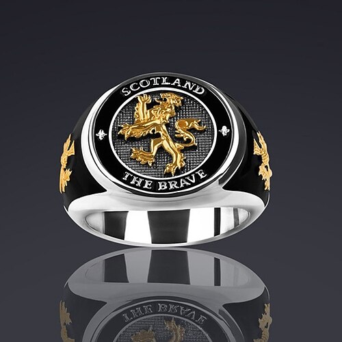 

Ring Street Classic Silver Alloy Lion Stylish 1pc / Men's / Men's