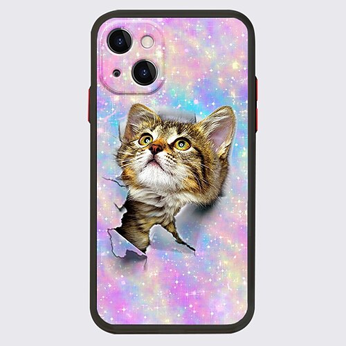 

Cat Phone Case For Apple iPhone 14 Pro Max 13 12 11 Pro Max Mini X XR XS 8 7 Plus Unique Design Protective Case Dustproof Shockproof Back Cover TPU