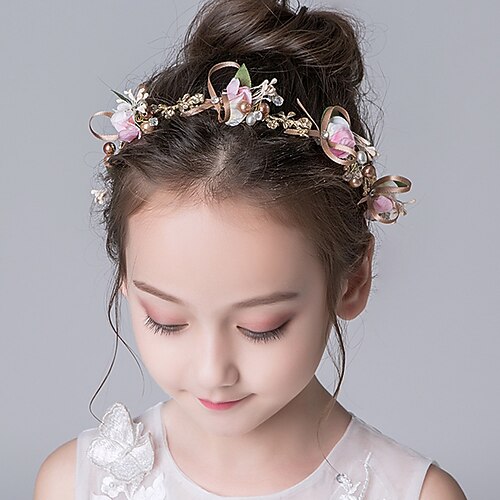 

Crown Tiaras Headbands Headpiece Imitation Pearl Rhinestone Wedding Party / Evening Retro With Faux Pearl Headpiece Headwear