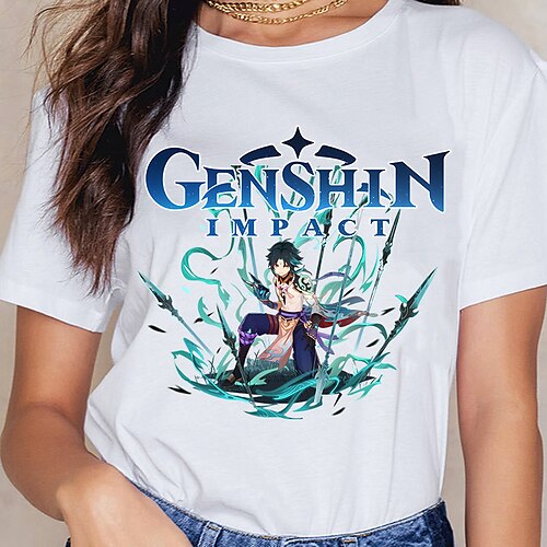 

Inspired by Genshin Impact Klee Hutao Venti T-shirt Cartoon Manga Anime Harajuku Graphic Kawaii T-shirt For Men's Women's Unisex Adults' Hot Stamping 100% Polyester