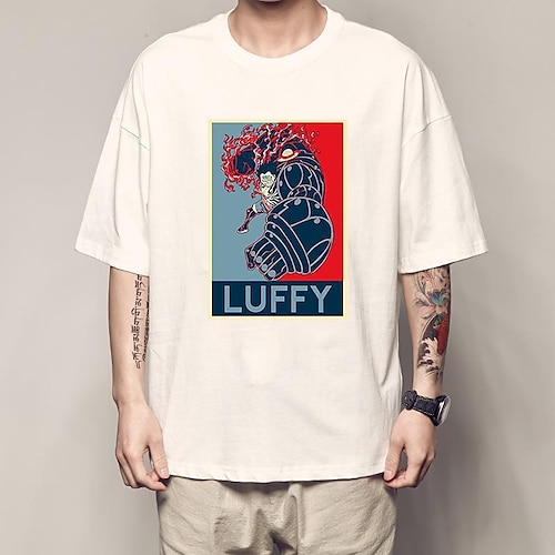 

Inspired by One Piece Monkey D. Luffy T-shirt Cartoon Manga Anime Harajuku Graphic Kawaii T-shirt For Men's Women's Unisex Adults' Hot Stamping 100% Polyester