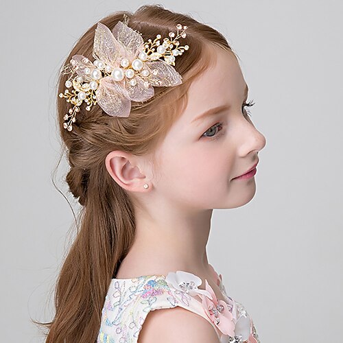 

Hair Combs Headpiece Hair Accessory Imitation Pearl Rhinestone Wedding Party / Evening Retro With Faux Pearl Headpiece Headwear