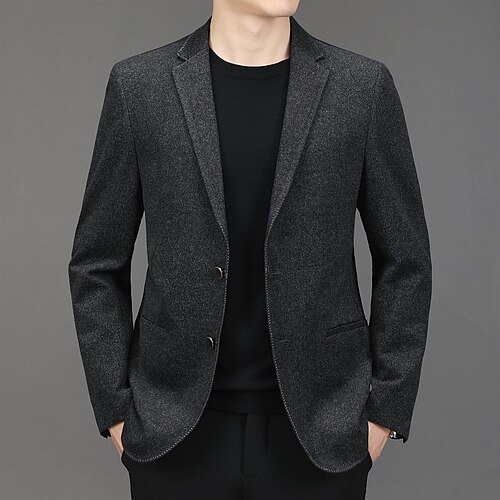 

Men's Casual Blazer Regular Regular Fit Solid Color Blue Gray 2022