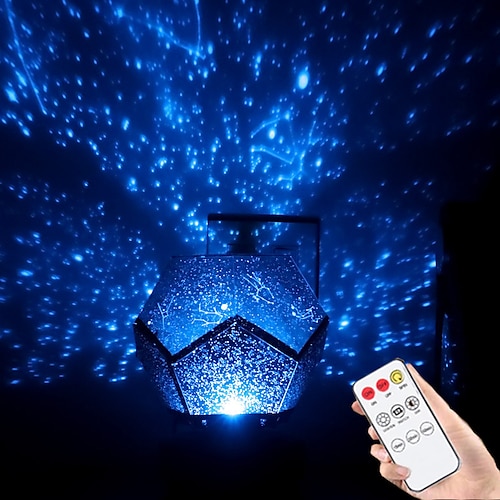 

Galaxy Star Projector Starry Sky 3 Colors LED Night Light Remote Control Rotate Lamp Kids Bedroom Home Decoration for Children Gift USB Chargeable DIY Night Light