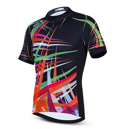 

21Grams Men's Cycling Jersey Short Sleeve Bike Top with 3 Rear Pockets Mountain Bike MTB Road Bike Cycling Breathable Quick Dry Moisture Wicking Reflective Strips Red Stripes Polyester Spandex Sports