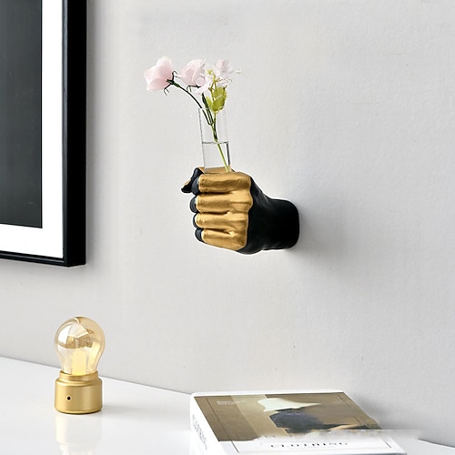 

Fist Vase Home Nordic Interior Model House Fake Flower Wall Decoration Resin Pendant