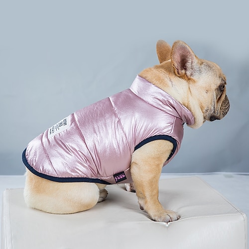 

vêtements pour animaux de compagnie automne et hiver gilet en coton surface brillante bronzante plus version engrais vêtements de combat français manteau en coton à deux pattes pour chien