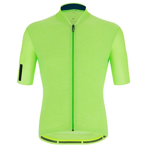 

21Grams Men's Cycling Jersey Short Sleeve Bike Top with 3 Rear Pockets Mountain Bike MTB Road Bike Cycling Breathable Quick Dry Moisture Wicking Reflective Strips Black Green Blue Polyester Spandex