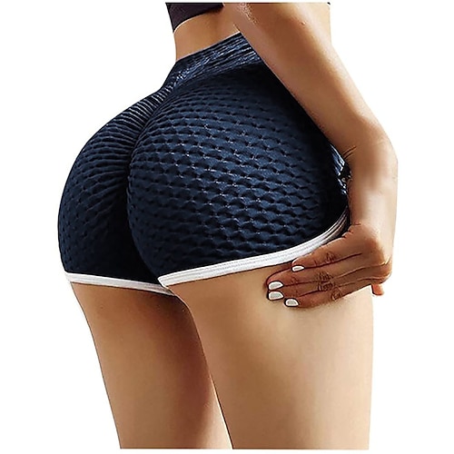 

Women's Shorts Hot Pants Purple Pink Light Green High Waist Athleisure Weekend Yoga Stretchy Short Comfort Plain S M L XL XXL / Skinny