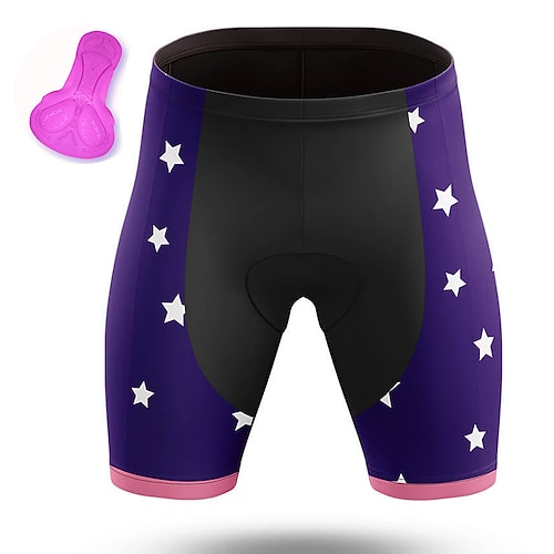 

21Grams Women's Bike Shorts Cycling Padded Shorts Bike Padded Shorts / Chamois Mountain Bike MTB Road Bike Cycling Sports Stars 3D Pad Cycling Breathable Quick Dry Blue Polyester Spandex Clothing