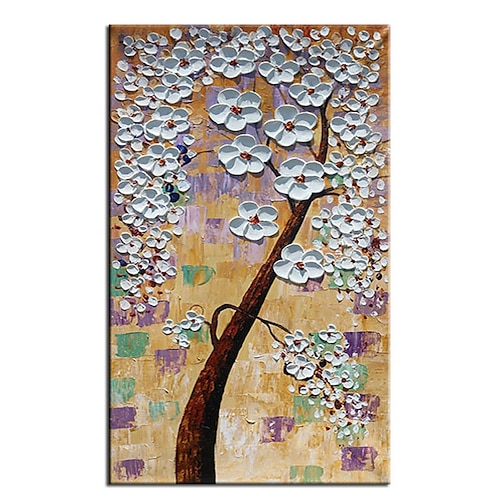 

Oil Painting Handmade Hand Painted Wall Art Abstract Flower Tree Thick Palette Knife Home Decoration Decor Rolled Canvas No Frame Unstretched