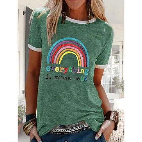 

Printed Short Sleeve Crew Neck Shirts & Tops