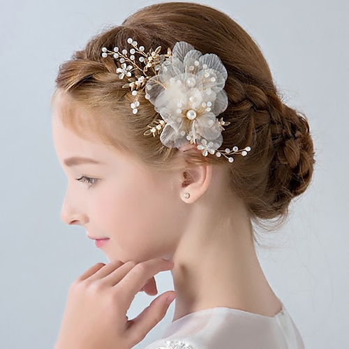 

Headpiece Hair Clip Hair Accessory Imitation Pearl Rhinestone Wedding Party / Evening Retro With Faux Pearl Headpiece Headwear