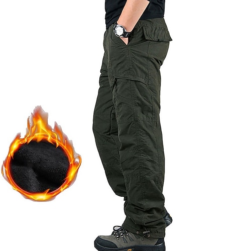 mens thermal cargo pants