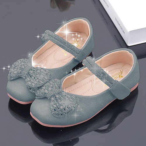 

Girls' Flats Flower Girl Shoes Princess Shoes School Shoes Rubber PU Portable Shock Absorption High Elasticity Princess Shoes Big Kids(7years ) Little Kids(4-7ys) Daily Walking Shoes Crystal