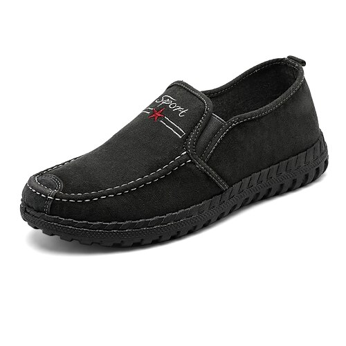 

Men's Loafers Slip-Ons Casual Daily Denim Black Blue Spring Summer