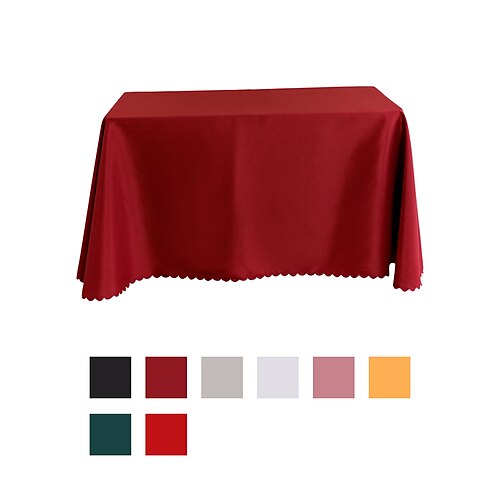 

Rectangle Table Cloth White Black Red Tablecloth, Table Cover for Banquet Party Kitchen Dining Room Washable Water Resistance