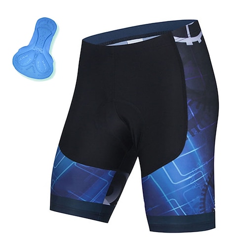 

21Grams Men's Bike Shorts Cycling Shorts Bike Padded Shorts / Chamois Mountain Bike MTB Road Bike Cycling Sports Gear 3D Pad Cycling Breathable Quick Dry Blue Polyester Spandex Clothing Apparel Bike