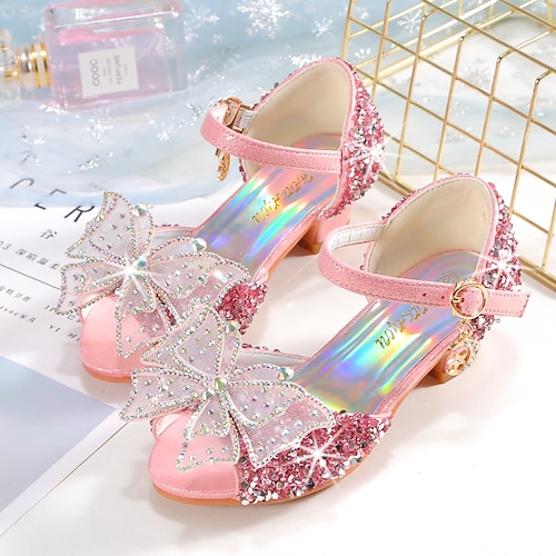 

Girls' Heels Sandals Flower Girl Shoes Princess Shoes School Shoes Rubber PU High Elasticity Non-slipping Height-increasing Princess Shoes Big Kids(7years ) Little Kids(4-7ys) Daily Walking Shoes