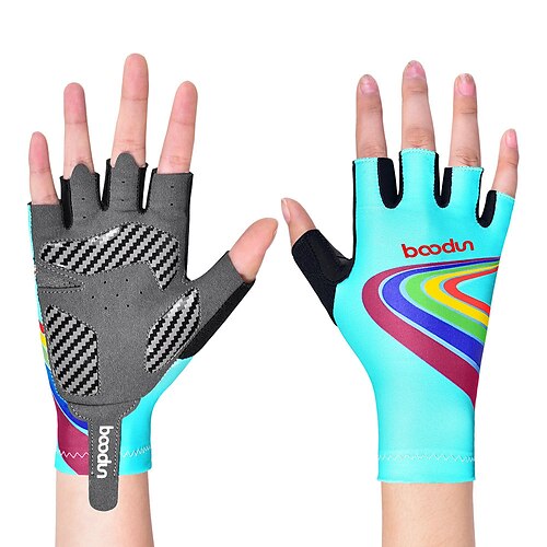 

BOODUN Bike Gloves Cycling Gloves Fingerless Gloves Windproof Warm Breathable Quick Dry Sports Gloves Mountain Bike MTB Outdoor Exercise Cycling / Bike Lycra Rosy Pink Blue Black for Kid's