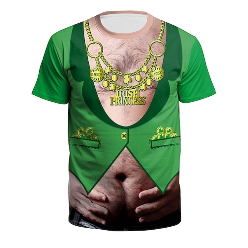 

Dia de São Patrício Trevo irlandês Japonesa/Curta Anime Desenho Anime 3D Harajuku Arte Gráfica Camiseta Para Homens Mulheres Unisexo Adulto Impressão 3D 100% Poliéster Dia de São Patricio