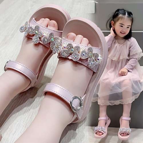 

Girls' Flats Children's Day PU Princess Shoes Big Kids(7years ) Little Kids(4-7ys) Daily Theme Party Leisure Sports Buckle Butterfly Light Pink Silver Gold Fall Summer