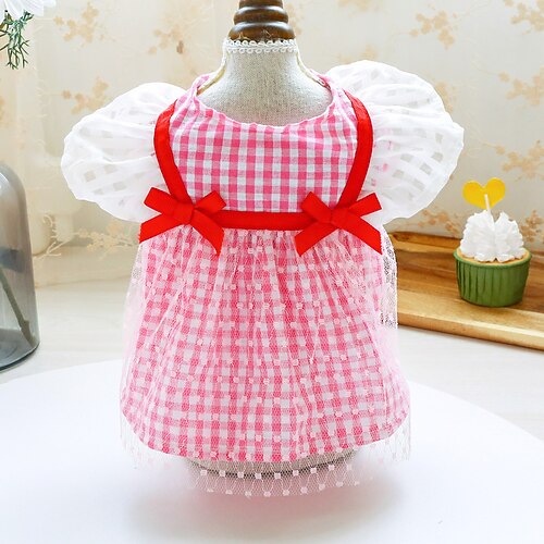 

Pet Dress Dog Skirt Pet Clothes Wholesale Spring And Summer Thin Yarn Skirt Teddy Princess Ribbon Yarn Skirt Cat Clothes For Small And Medium Dog Pet