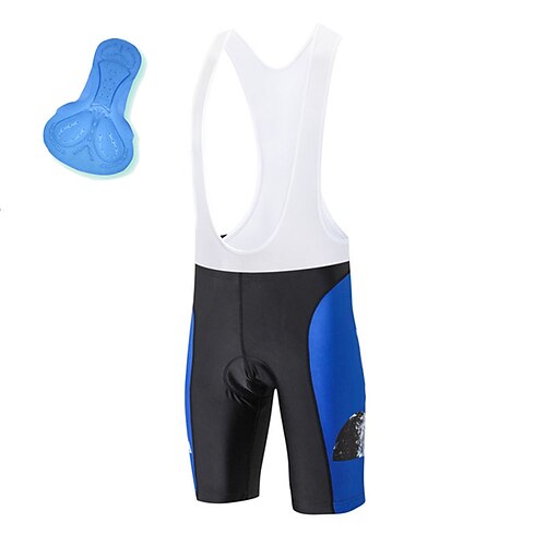 

21Grams Men's Cycling Bib Shorts Bike Bib Shorts Mountain Bike MTB Road Bike Cycling Sports Graphic 3D Pad Cycling Breathable Quick Dry Blue Polyester Spandex Clothing Apparel Bike Wear / Athleisure