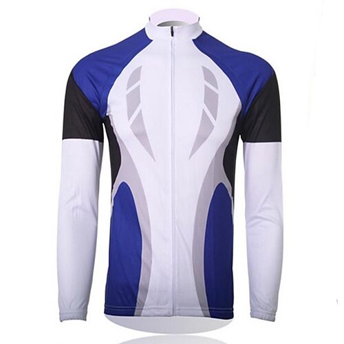 

21Grams Men's Cycling Jersey Long Sleeve Bike Top with 3 Rear Pockets Mountain Bike MTB Road Bike Cycling Breathable Quick Dry Moisture Wicking Reflective Strips Red Blue Polyester Spandex Sports