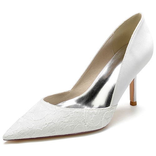 

Femme Chaussures de mariage Chaussures habillées Mariage Talons de mariage Chaussures de mariée Chaussures de demoiselle d'honneur Eté Dentelle Talon Aiguille Bout pointu Elégant Minimalisme Dentelle