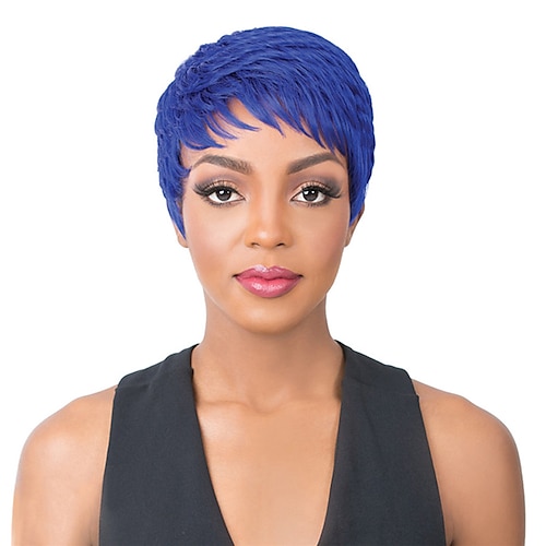 

Synthetic Wig Curly With Bangs Wig Short A4 Synthetic Hair Women's Cosplay Soft Fashion Blonde Black Burgundy