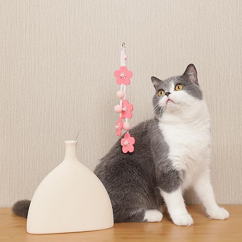 

Cat Toys Plum Orchid Bamboo Chrysanthemum Teasing Cat Stick Interactive Cat Toy National Wind Bell Teasing Cat Artifact Pet Supplies Cat Cat Toys Cat Toys For Indoor Cats