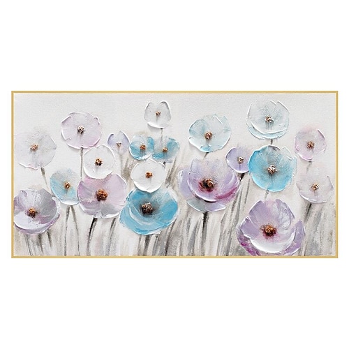 

Oil Painting Handmade Hand Painted Wall Art Modern Abstract Colorful Knife Flower Simple Home Decoration Decor Stretched Frame Ready to Hang