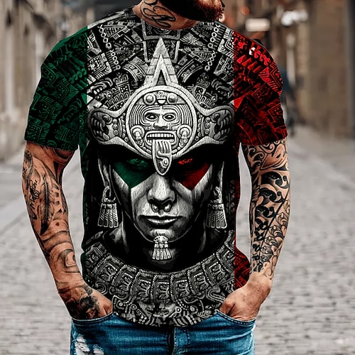 

Men's T shirt Tee Soldier Crew Neck Black 3D Print Outdoor Street Short Sleeve Print Clothing Apparel Sports Fashion Sportswear Casual / Summer / Spring / Summer