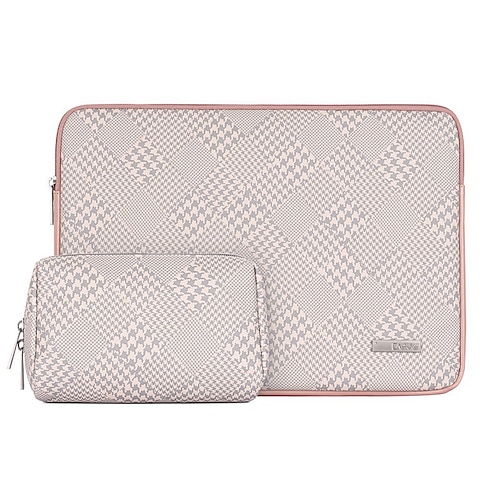 

Laptop Sleeves 12"" 14"" 13"" inch Compatible with Macbook Air Pro, HP, Dell, Lenovo, Asus, Acer, Chromebook Notebook Waterpoof Shock Proof PU Leather Houndstooth for Travel Colleages & Schools